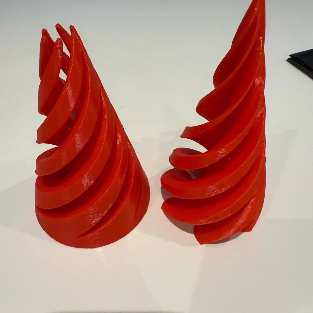 3D printed kids fidget spiral cone shaped